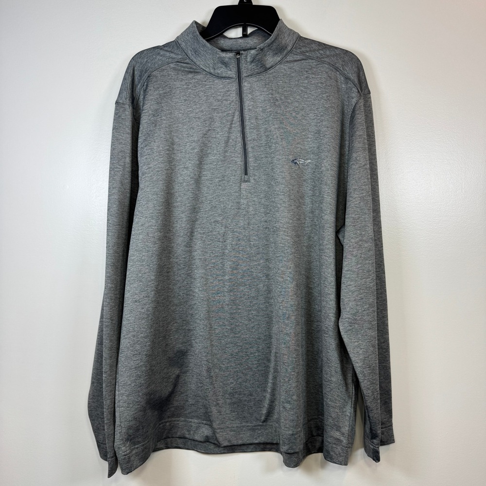 Greg Norman Quarter Zip Golf Pullover Performance Shirt Mens XL Gray Heathered